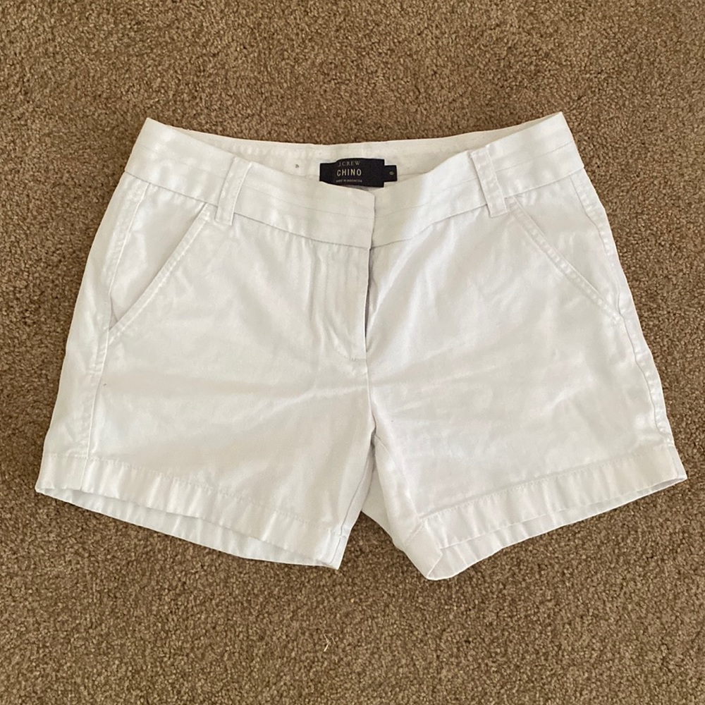 Sz 0 J.Crew White Chino Shorts